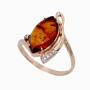 Gold ring with amber