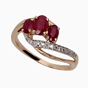 Gold ring with ruby