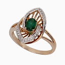 Gold ring with emerald