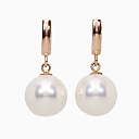 Gold pearl earrings