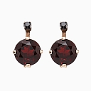 Gold earrings with garnet