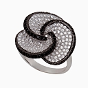 Silver ring with zircon