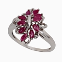 Silver ring with ruby