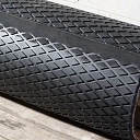 Roll covering with rubber