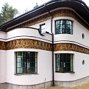 Curved windows of buildings
