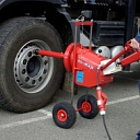 Truck tire changing equipment