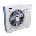 Block with a free-standing heat exchanger