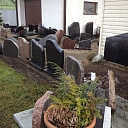 Tombstones with engraving