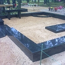 Granite grave curbs