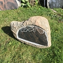 Original grave monument with engraving