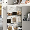 Sliding kitchen baskets