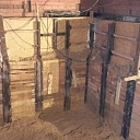 Строительство подвального котлована, подпорные стенки
