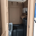 Biotoilet cabin with sink
