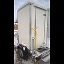 The cabin of the bio-toilet can be heated on the trailer