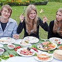 Pancake making at Rideli mill