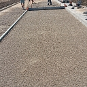 Paving, paving works.