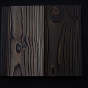 Burnt painted pine