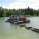Land reclamation gravel road construction