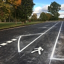 Road equipment, road marking, direction signs