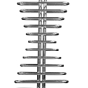 Towel dryer Hourglass, stainless steel