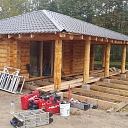 One-level log house