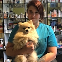 Veterinary assistant Diana Bormane