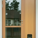Exterior door with cat hatch