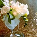 Glass vases and decorative candles