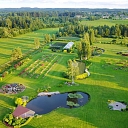 A spacious rose garden from above – Daila Rozes in Tukums region