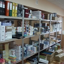 Galvanized metal shelves