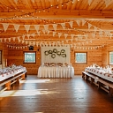 Three peppers and cakes, off-site table setting