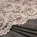 Lace, and plaid fabrics