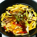 Beef broth soup