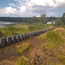 Pile planking, sheet piling, piles