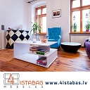 white coffee table, modern interior, laconic design, furniture online store Latvia Riga Purvciems Jugla