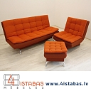 Sofa with chair and pouf, furniture online store Latvia Riga furniture online