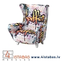 Fabric club chair, lounge chair, online furniture store Latvia Cēsis furniture online