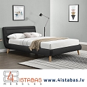 Fabric beds, bed with wooden legs, online furniture store Latvia Cēsis furniture online