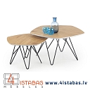stylish coffee table set, metal elements in the interior, online furniture store Latvia Cēsis furniture online