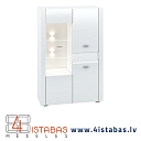 White showcase with lighting, online furniture store Latvia Cēsis furniture online