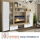 White cabinet with showcases, niche for TV, furniture online store Latvia Valmiera Vidzeme furniture online