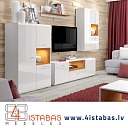 White lacquered living room, glossy cabinet, furniture online store Latvia Valmiera Vidzeme furniture online