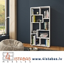 White bookshelf, geometric shapes, furniture online store Latvia Valmiera Vidzeme furniture online