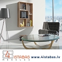 wood-colored bookshelf, geometric shapes, furniture online store Latvia Valmiera Vidzeme furniture online