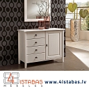 Solid wood white chest of drawers on legs, furniture online store Latvia Valmiera Vidzeme furniture online