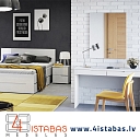 White bedroom, bed, mirror table, nightstand, furniture online store Latvia Valmiera Vidzeme furniture online