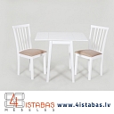 white small wooden table and white chairs, furniture online store Latvia Valmiera Vidzeme furniture online