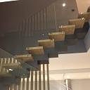 Glass stair railings