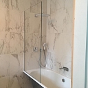 Glass partitions for the bathroom