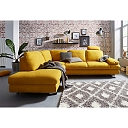 Folding yellow corner sofa